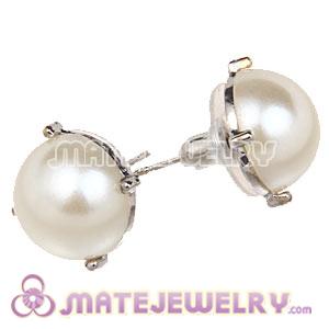 Fashion Silver Plated Pearl Bubble Stud Earring Wholesale
