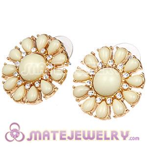 Fashion Gold Plated Flower Bubble Stud Earrings Wholesale