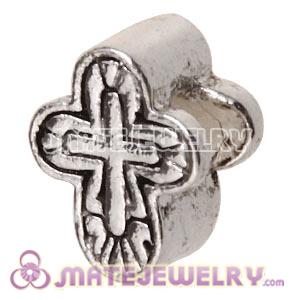 Wholesale Silver Plated European Cross Beads