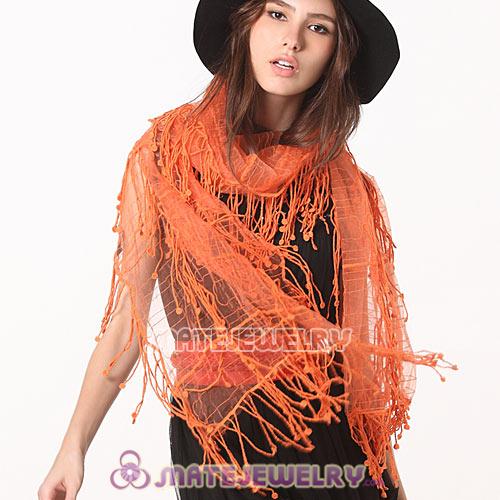 Wholesale Indian Rural Pastoral Style Shawls Scarf Lace Tassels Pashmina Scarves