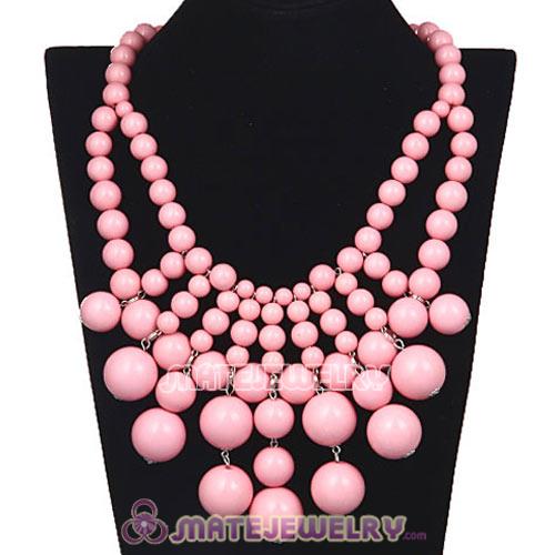 Fashion Cascade Pink Bauble Bib Anthropologie Necklaces Wholesale