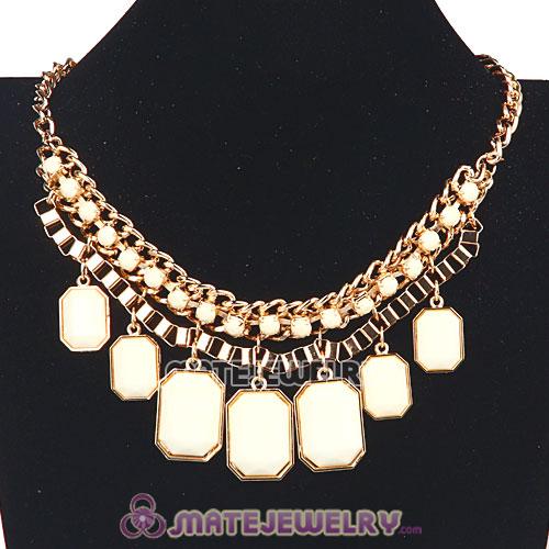 Wholesale Chunky Resin Diamond Choker Bib Necklaces