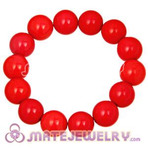 Wholesale Coral Red Bead Bubble Bracelet 