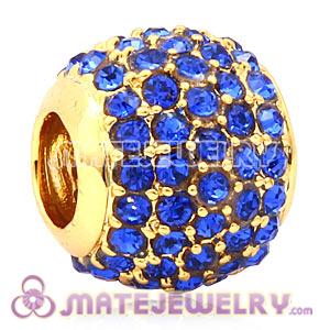 24 Karat Gold Sapphire Pave Lights With Sapphire Crystal Charm