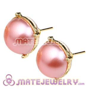 Fashion Gold Plated Pink Bubble Stud Earring Wholesale