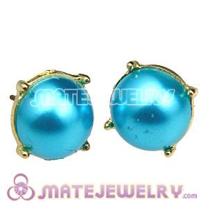 Fashion Gold Plated Special Blue Bubble Stud Earring Wholesale