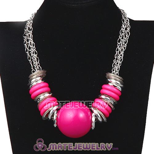 Ethnic Multilayer Chunky Chain Hoop Big Ball Choker DIY Necklace
