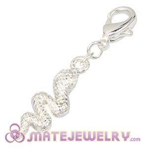 Wholesale Fashion Silver Plated Alloy Snake Charms With Lobster Clasp