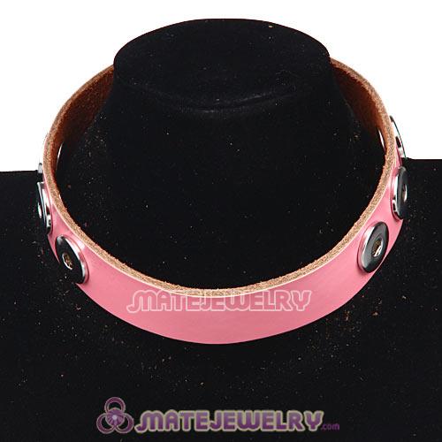 Wholesale Noosa Amsterdam Leather Necklaces Pink