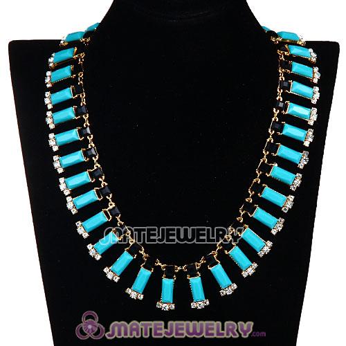 Resin Rhinestone Crystal Choker Collar Bib Necklace Wholesale