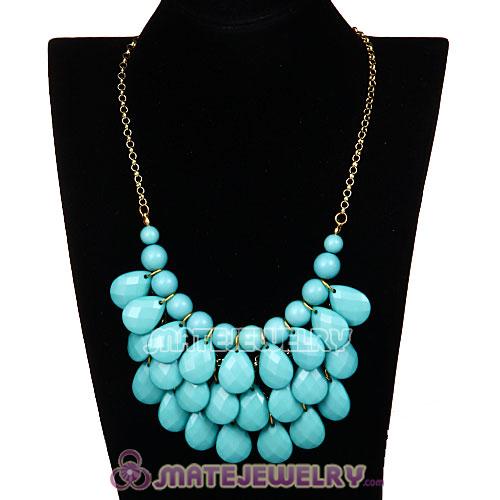 New Fashion Turquoise Bubble Bib Statement Necklace Wholesale