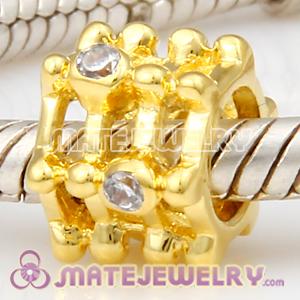 European Gold Matrix Bead with Diamonds