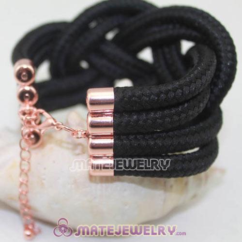 Handmade Weave Fluorescence Black Cotton Rope Bracelets