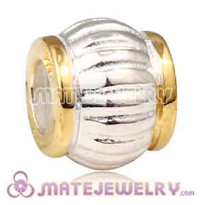 European gold plated silver lantern beads