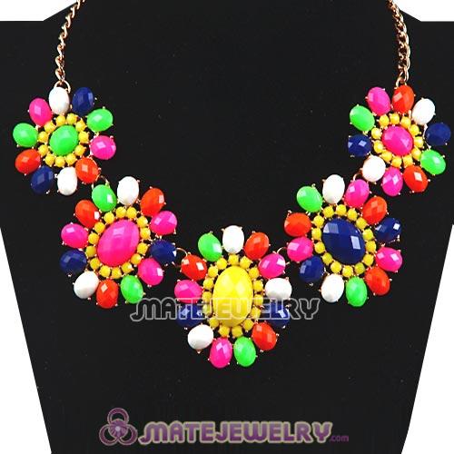 Wholesale 2013 Fashion Lollies Colorful Flower Choker Necklaces