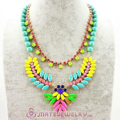 Fashion 2013 Design Lollies Multi Color Beads Wing Choker Necklaces Wholesale