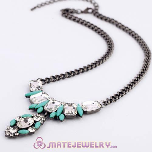2013 Fashion Lollies Turquoise and Crystal Pendant Necklace