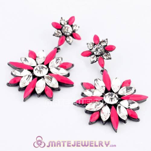 2013 Design Lollies Roseo Crystal Flower Stud Earrings Wholesale