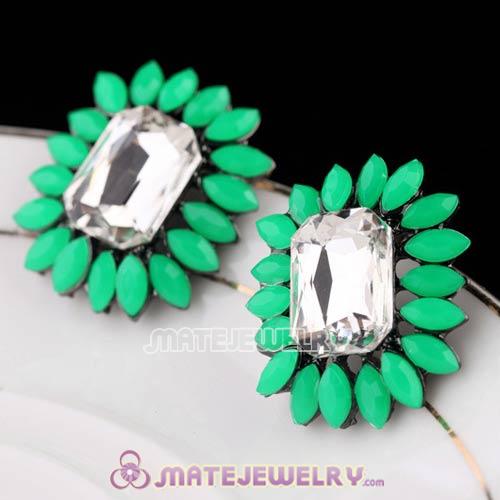 2013 Design Lollies Green Crystal Stud Earrings Wholesale