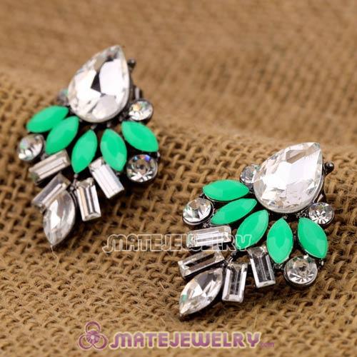 2013 Design Lollies Green Crystal Stud Earrings Wholesale