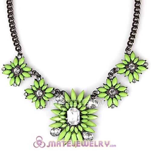 2013 Fashion Lollies Olivine Resin Crystal Statement Necklaces