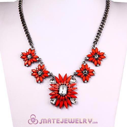 2013 Fashion Lollies Red Resin Crystal Statement Necklaces