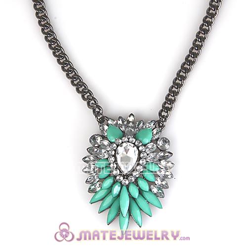 2013 Fashion Lollies Turquoise Resin Crystal Pendant Necklaces