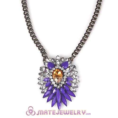2013 Fashion Lollies Lavender Resin Crystal Pendant Necklaces