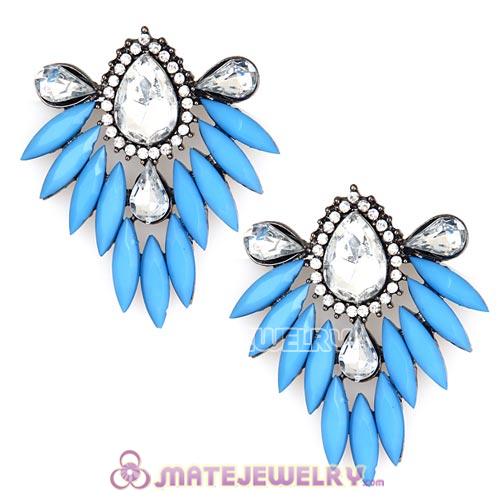 2013 Design Fashion Lollies Blue Crystal Stud Earrings Wholesale