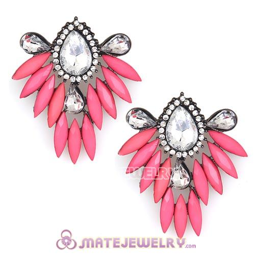 2013 Design Fashion Lollies Pink Crystal Stud Earrings Wholesale
