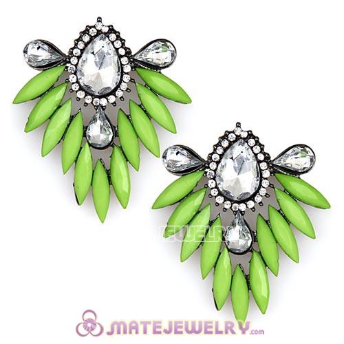 2013 Design Fashion Lollies Olivine Crystal Stud Earrings Wholesale