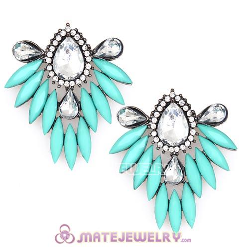 2013 Design Fashion Lollies Turquoise Crystal Stud Earrings Wholesale