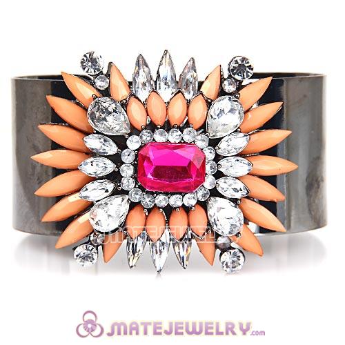2013 Design Lollies Multi Color Resin Crystal Cuff Bangles