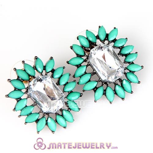 2013 Design Lollies Turquoise Crystal Stud Earrings Wholesale