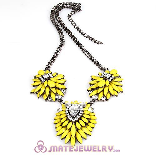 2013 Fashion Lollies Yellow Three Pendant Necklace