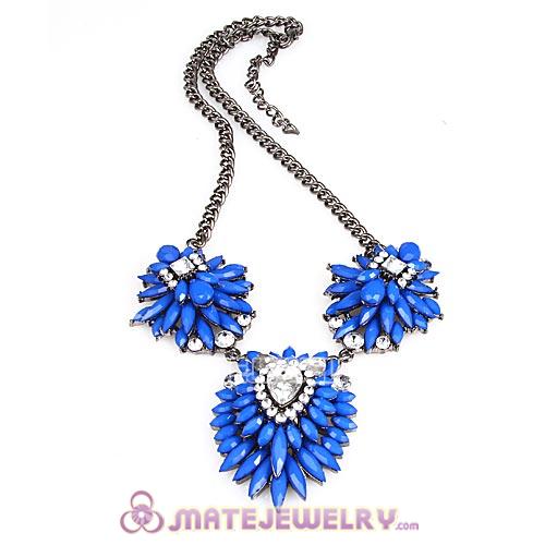 2013 Fashion Lollies Dark Blue Three Pendant Necklace