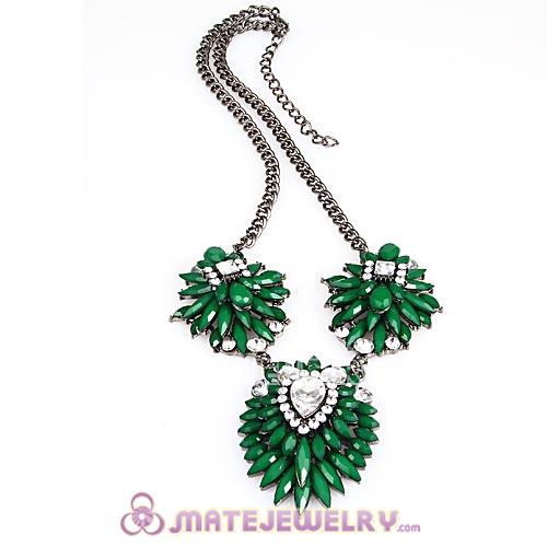 2013 Fashion Lollies Dark Green Three Pendant Necklace