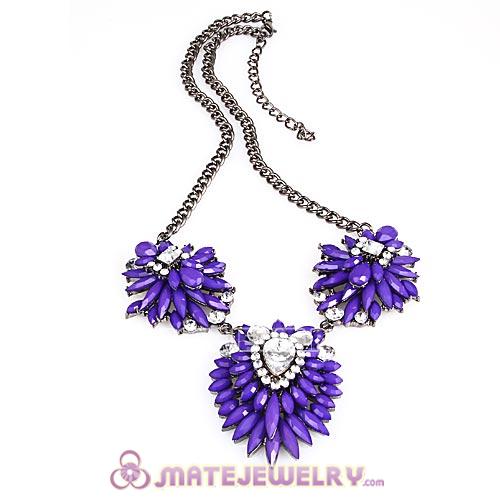 2013 Fashion Lollies Purple Three Pendant Necklace