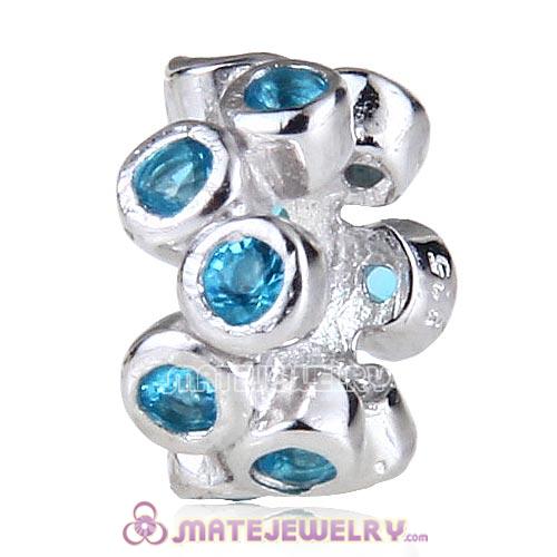 925 Sterling Silver European Spacer Beads with CZ Stone