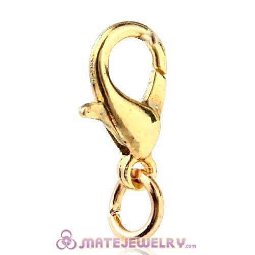 Gold Plated Alloy Lobster Clasp with Circle