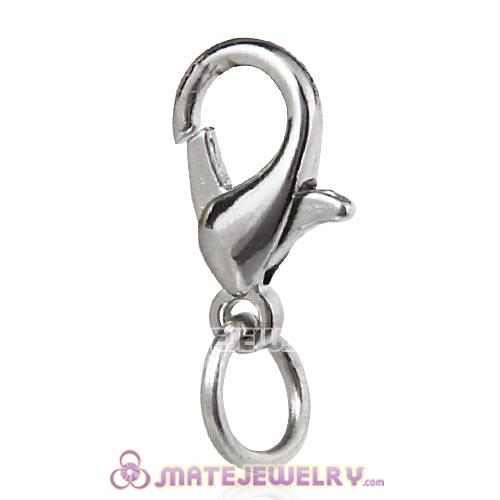 Platinum Plated Alloy Lobster Clasp with Circle