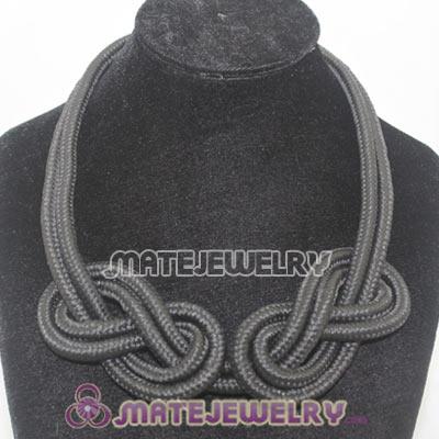 Handmade Weave Fluorescence Black Cotton Rope Necklace