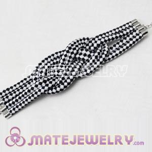 Handmade Weave Fluorescence Black White Cotton Rope Bracelets