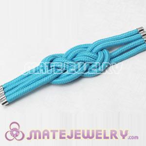 Handmade Weave Fluorescence Light Blue Cotton Rope Bracelets