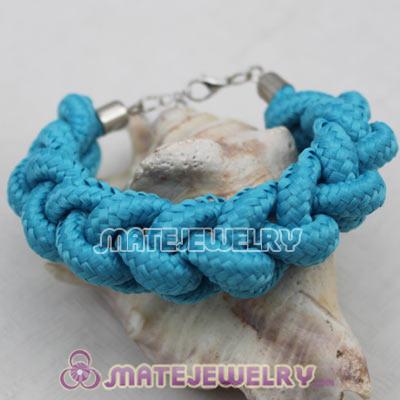 Handmade Weave Fluorescence Blue Cotton Rope Bracelets