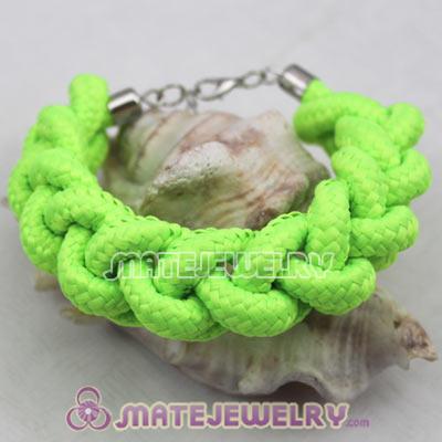 Handmade Weave Fluorescence Peridot Cotton Rope Bracelets