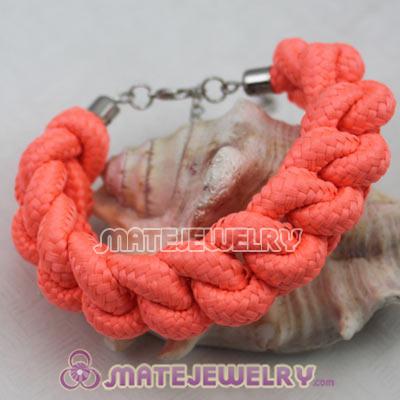 Handmade Weave Fluorescence Orange Cotton Rope Bracelets