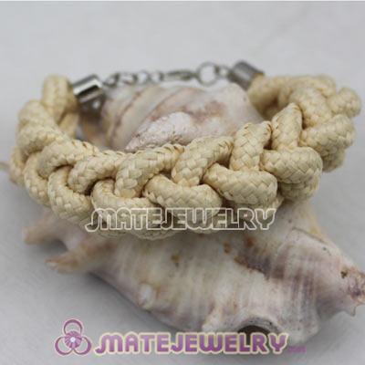 Handmade Weave Fluorescence Creamy white Cotton Rope Bracelets
