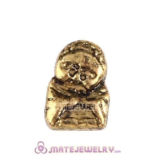 Gold Plated Alloy Buddha Floating Locket Charms