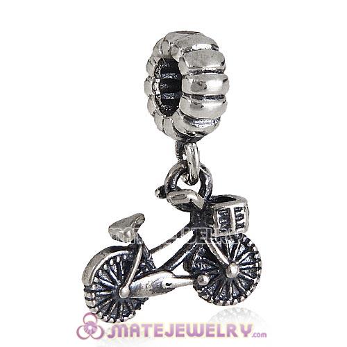 European Style Sterling Silver Beads Dangle Bicycle Charm
